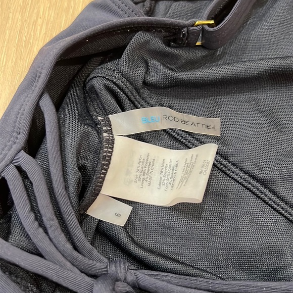 Bleu Rod Beattie Kore Lace Up One Piece Black Size 6 - Picture 8 of 8